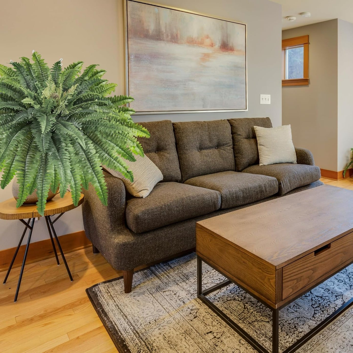 45" Fake Ferns Artificial Plants Large, Artificial Ferns for Outdoors and Indoors