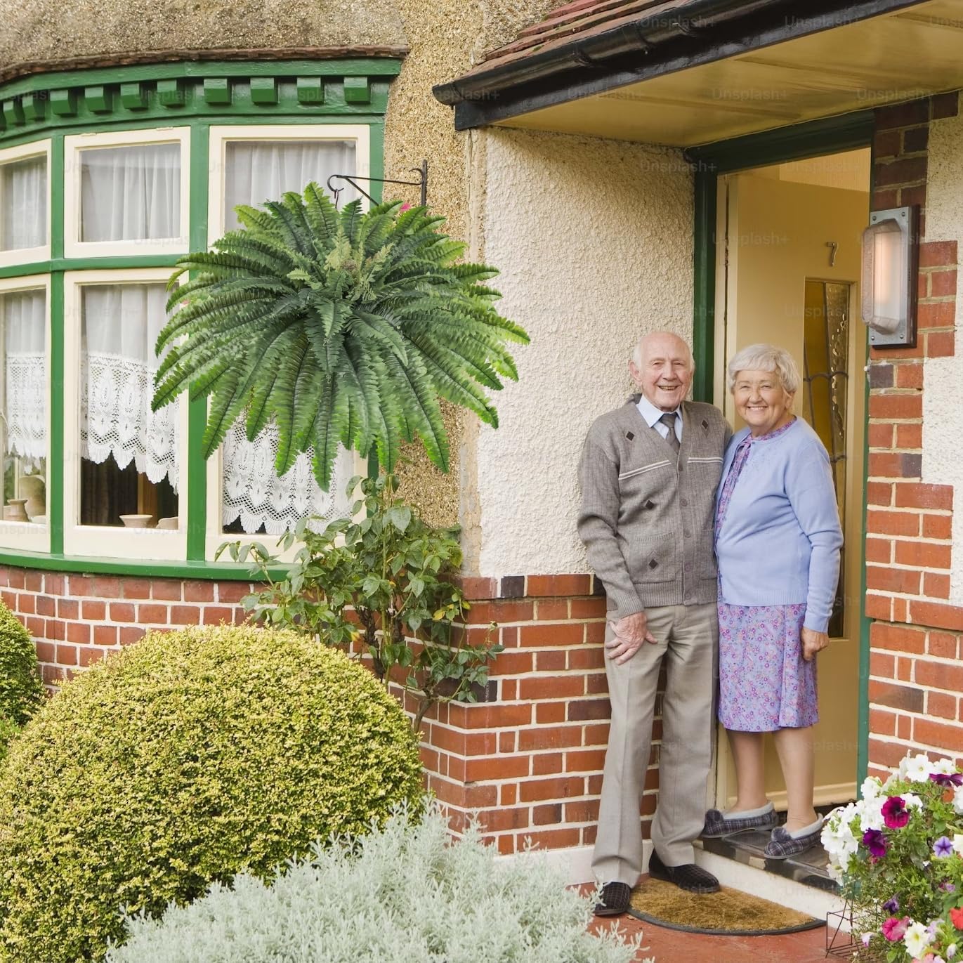 45" Fake Ferns Artificial Plants Large, Artificial Ferns for Outdoors and Indoors