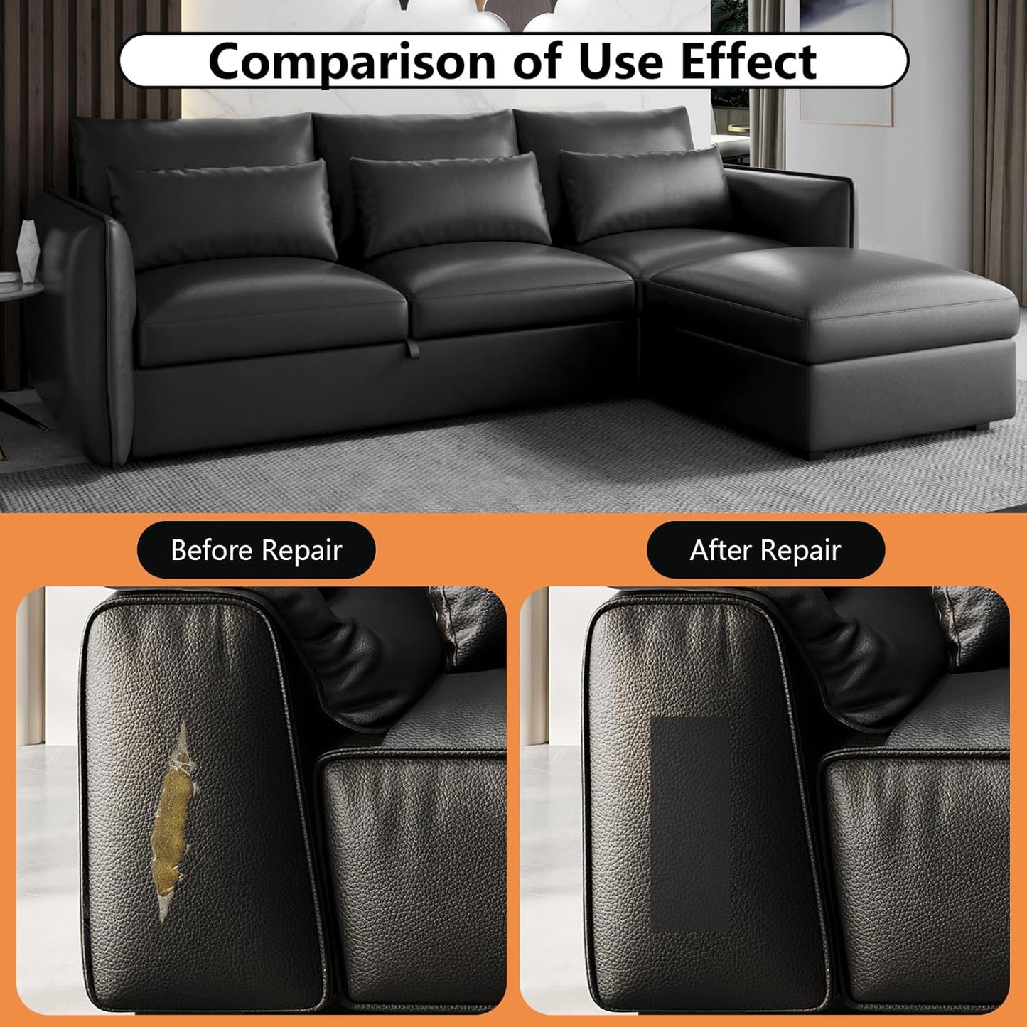 OcePor Self Adhesive Leather Repair Patch, 36 x 90 inch Leather Repair Tape