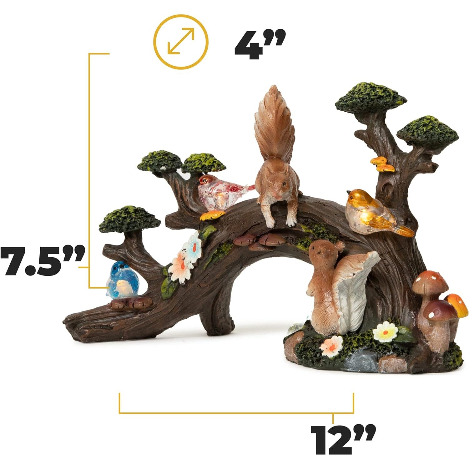 VP Home Birds & Squirrels Bonsai Tree Solar LED Light - T&S Outlets