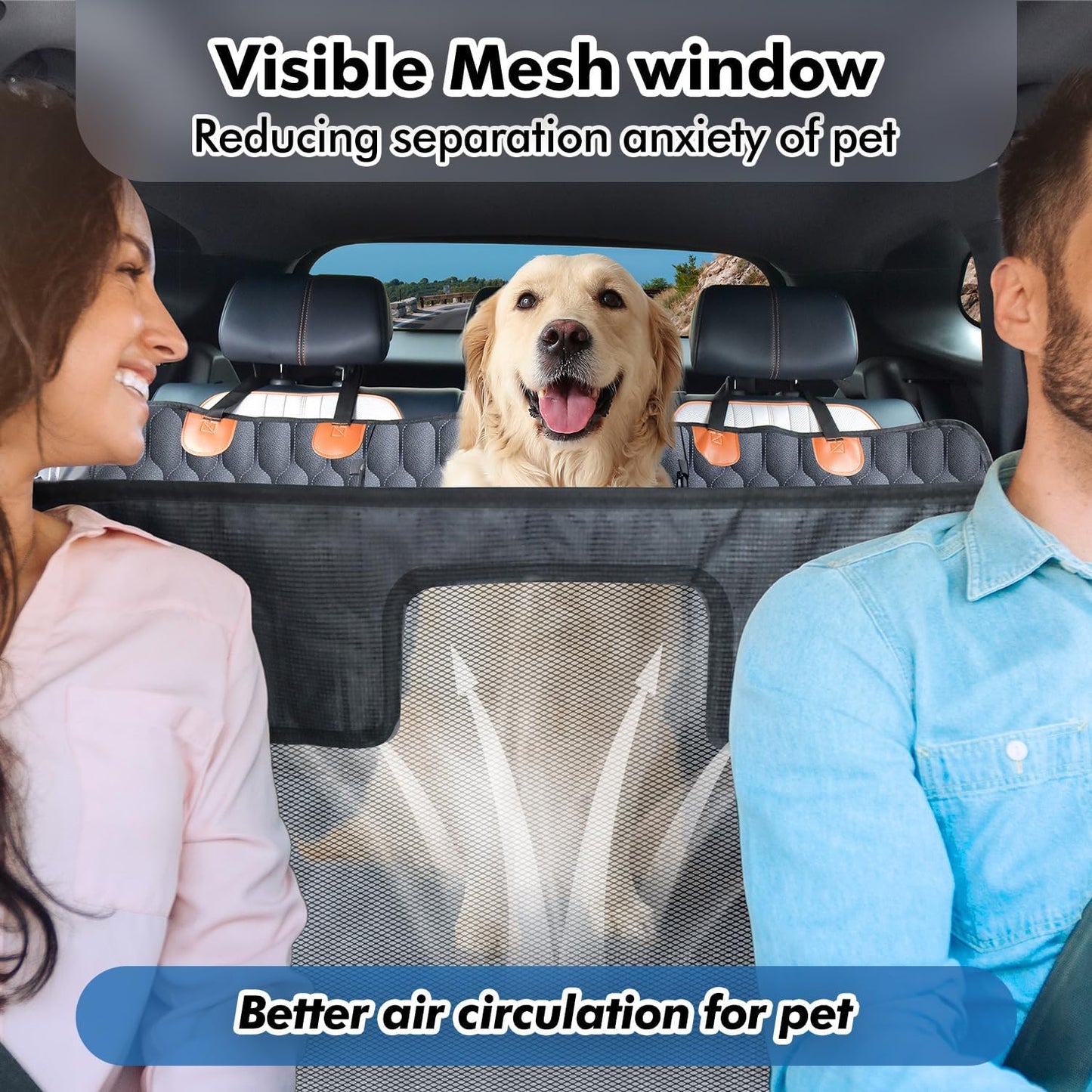 XL 3-in-1 Convertible PU Leather Dog Car Seat Extender & Booster Seat – 400lb Capacity, Waterproof, Hard Bottom