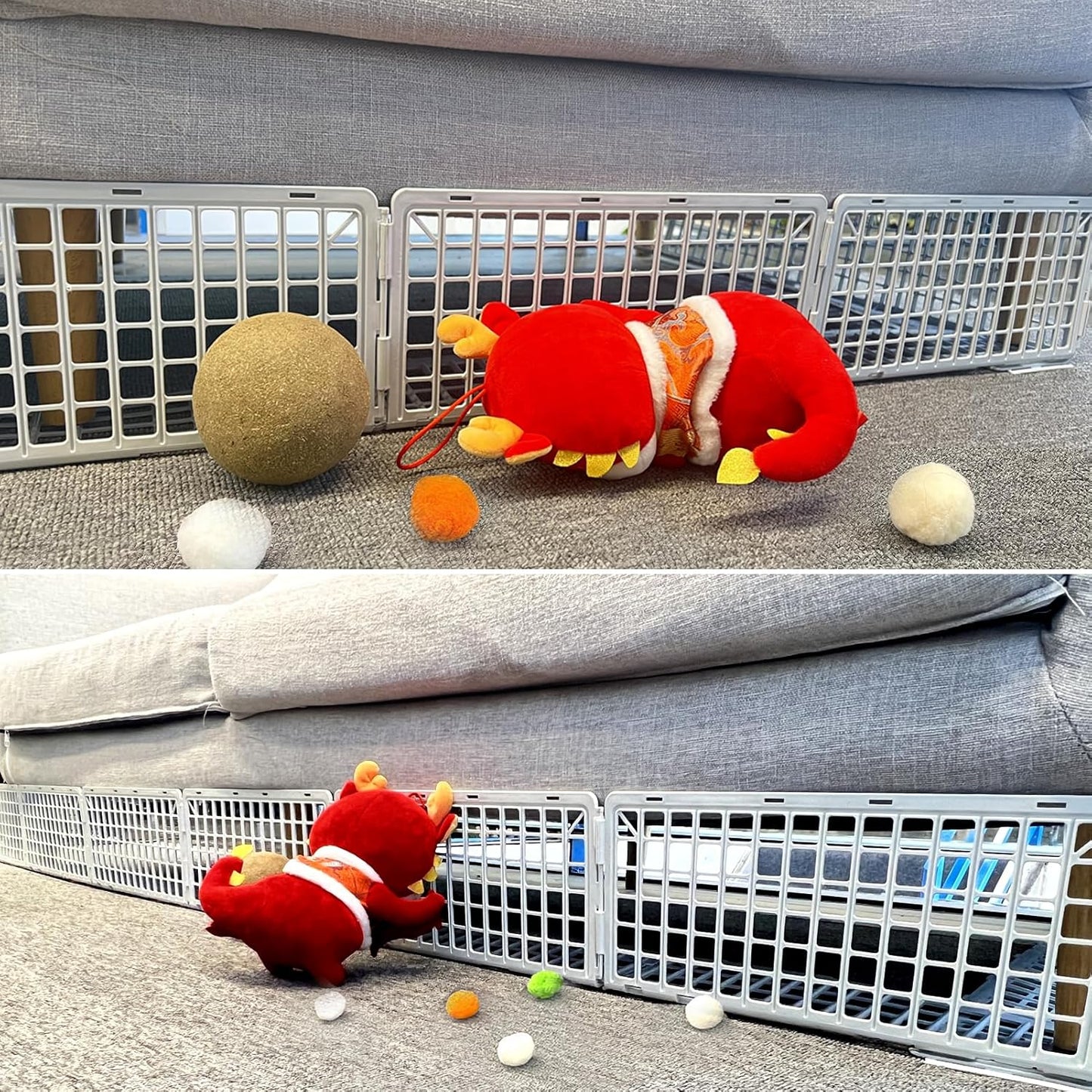 17 PCS Under Couch Blockers for Bed Couch Furniture Underneath Stop from Getting Under The Sofa