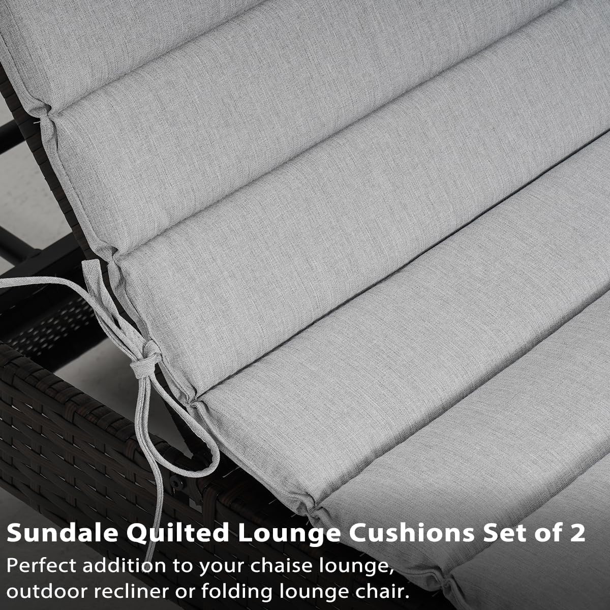 Sundale Outdoor Olefin Quilted Lounge Cushion Set of 4