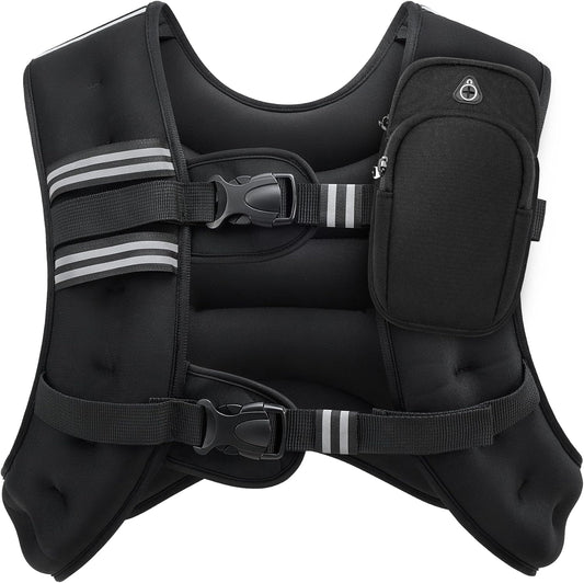 ZELUS Weighted Vest, Weight Vest with Reflective Stripe for Workout