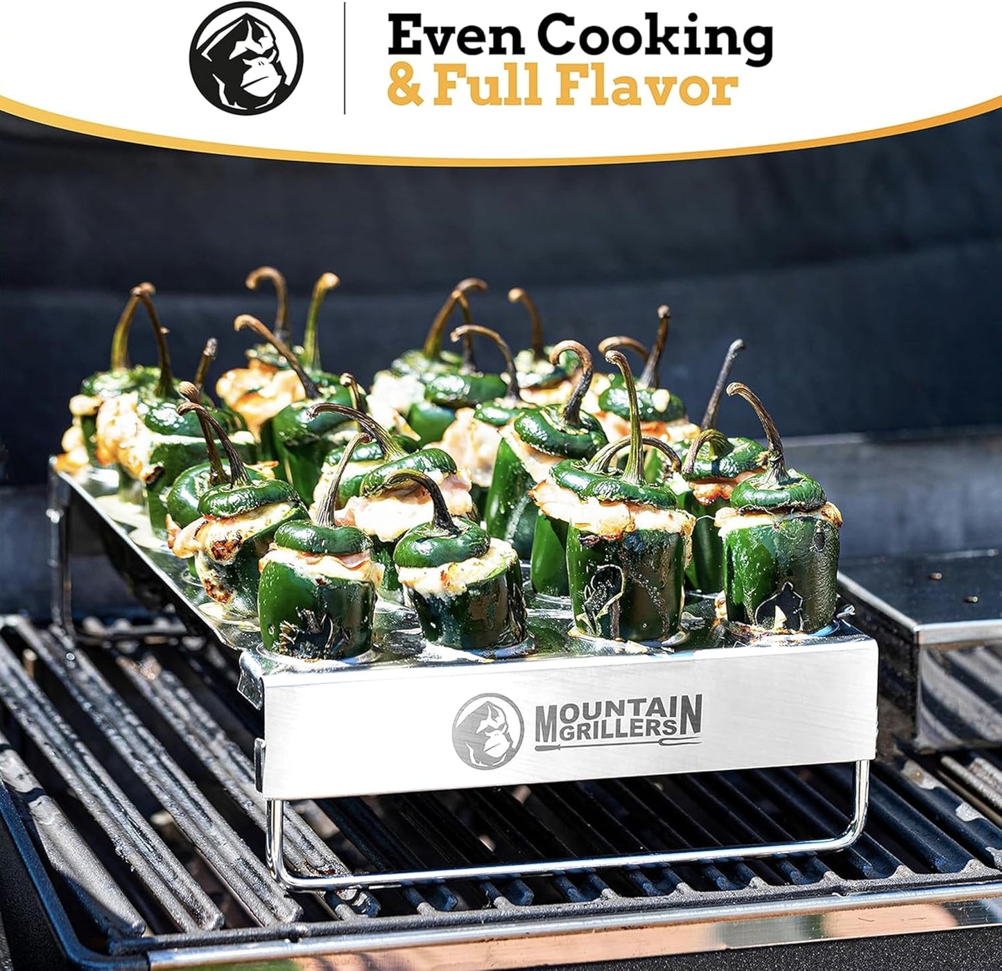 MOUNTAIN GRILLERS Jalapeno Popper Holder for Grill with Corer