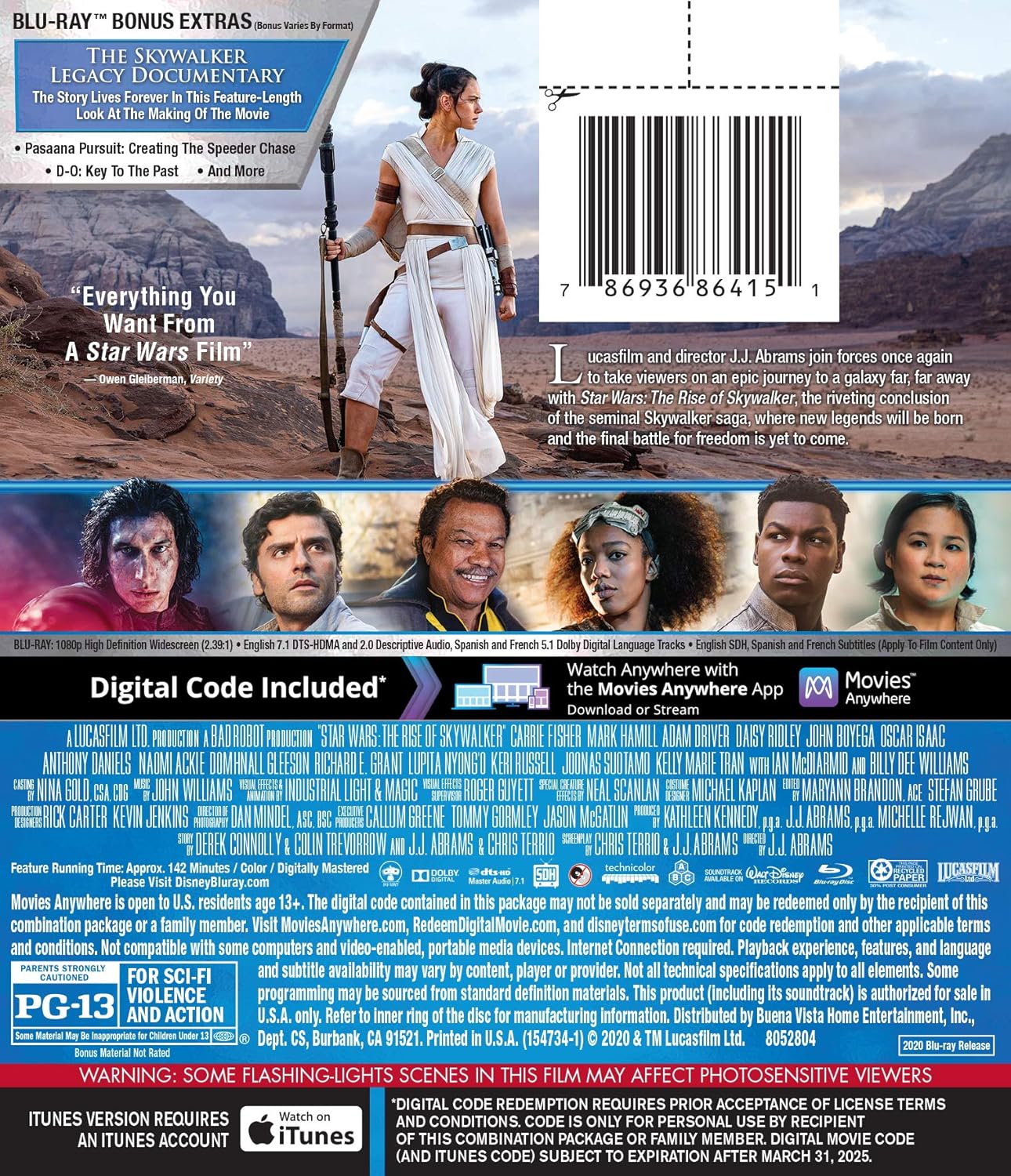 Star Wars: The Rise Of Skywalker [Blu-ray]
