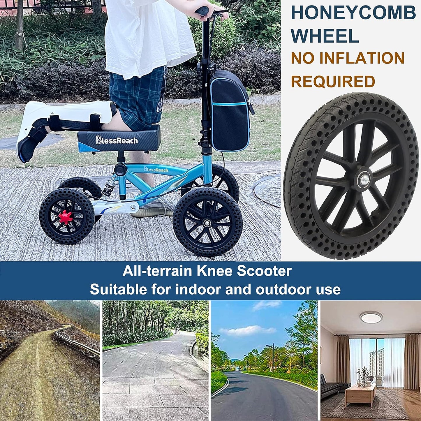 All Terrain Foldable Knee Scooter