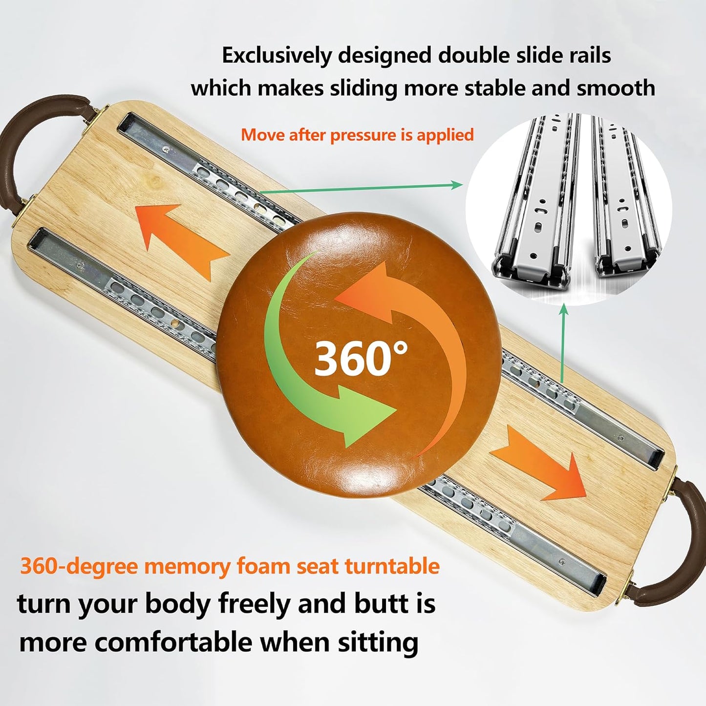 Transfer Disc for Elderly, Wooden Transfer Board Patient Slide Assist Device