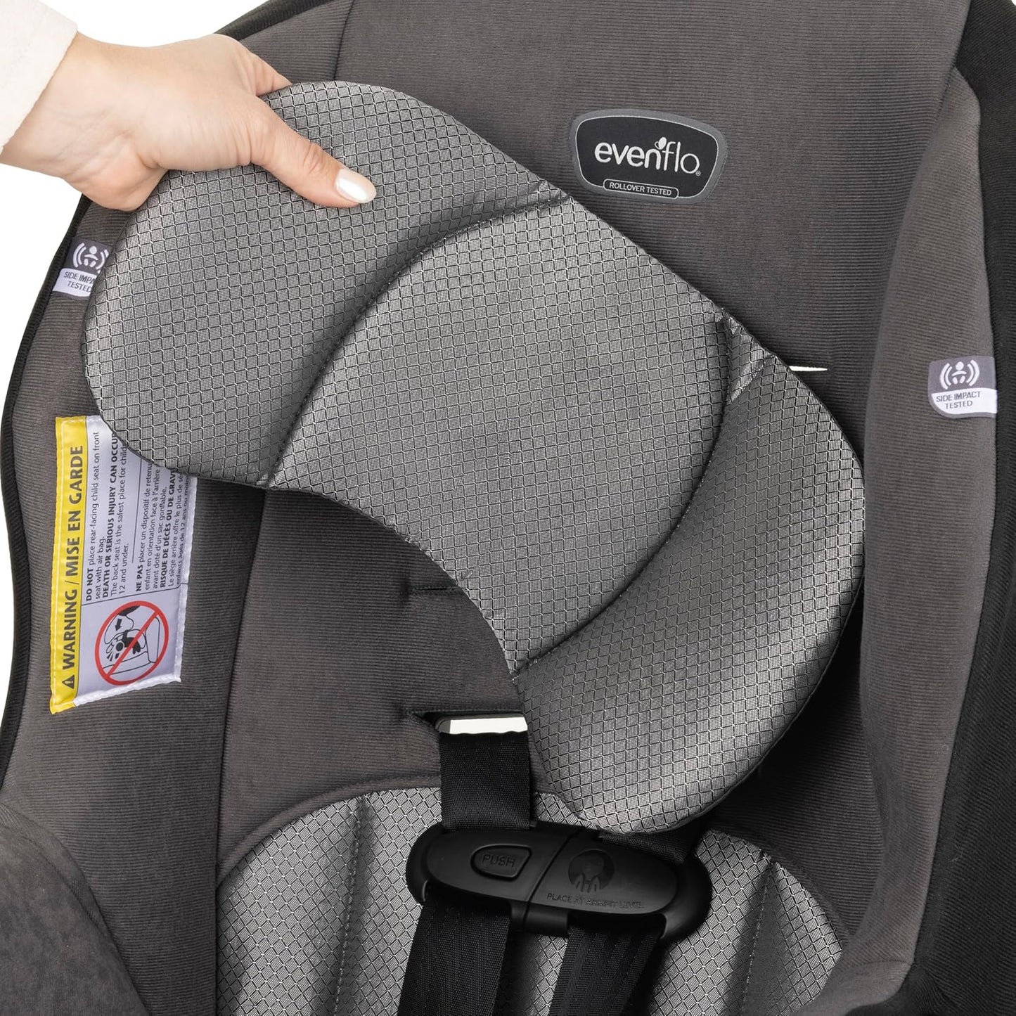 Evenflo Tribute LX 2-in-1 Lightweight Convertible Car Seat, Travel Friendly (Saturn Gray)
