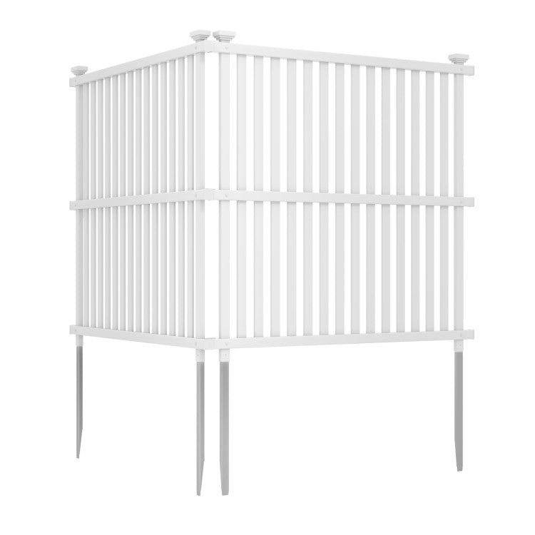 Air Conditioner Fence Panel with Metal Ground Stakes for Outside