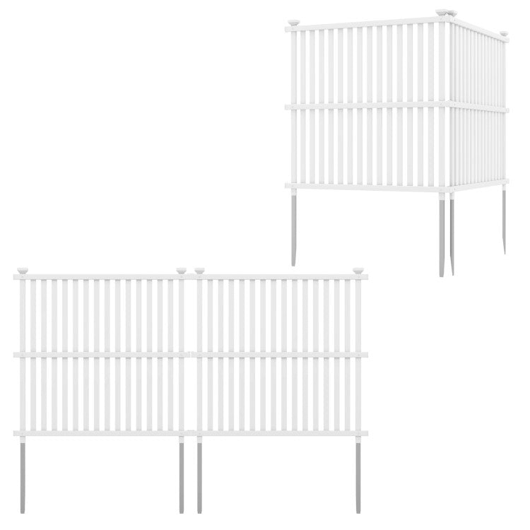 Air Conditioner Fence Panel with Metal Ground Stakes for Outside