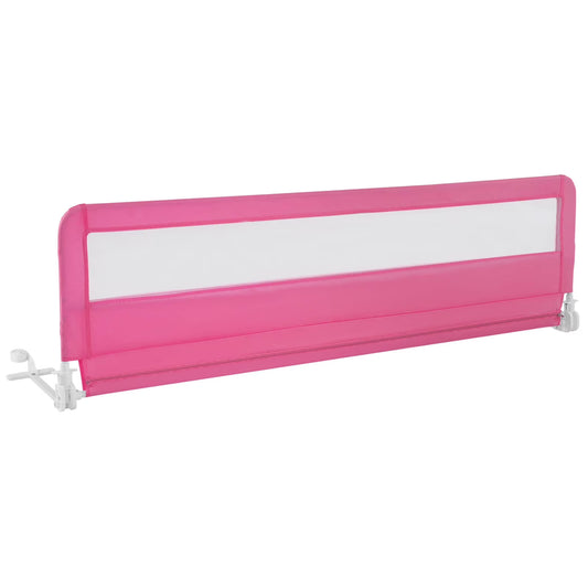 Babyjoy 71" Long Bed Rail for Toddlers with Removable Cover Breathable Mesh & Crossbar Pink