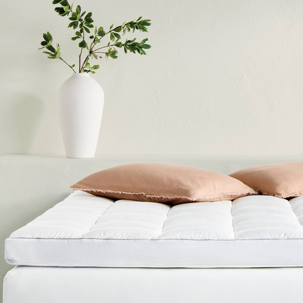 Premium Queen Cooling 4" Dual Layer Memory Foam Mattress Topper - Casaluna