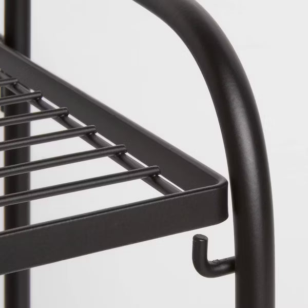 Folding 3 Shelves Black - Brightroom