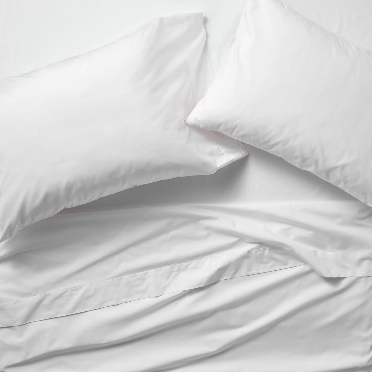 400 Thread Count Percale Sheet Set, King - White