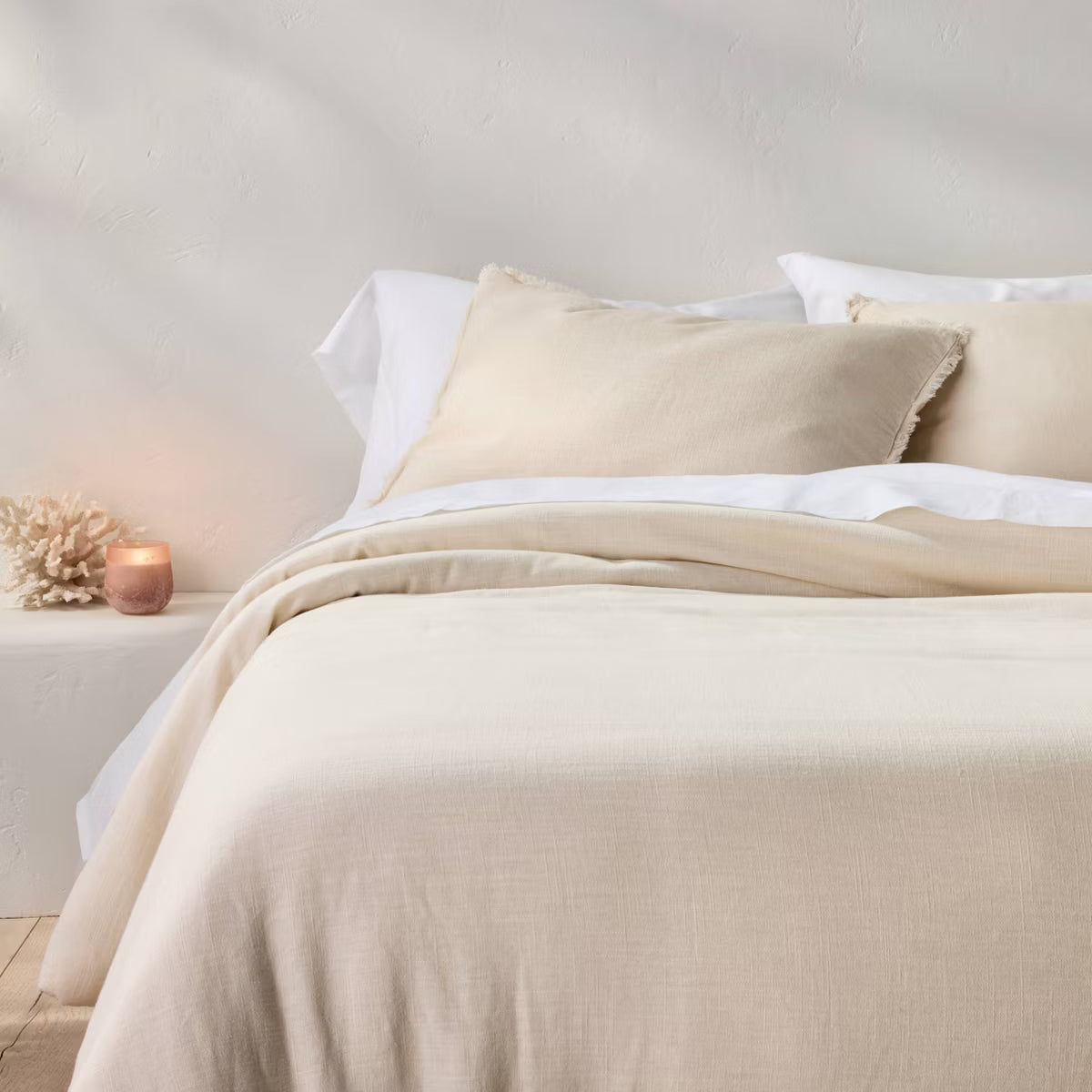 Heavyweight Linen Blend Comforter & Sham Set - Full/Queen