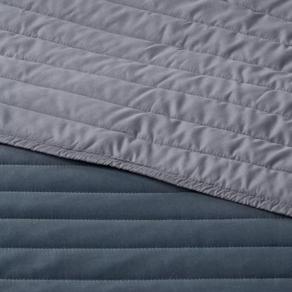 Satin Quilt - Dark Gray - Twin/Twin Extra Long