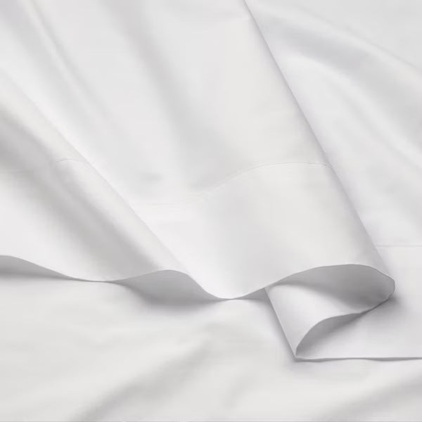 400 Thread Count Percale Sheet Set, King - White