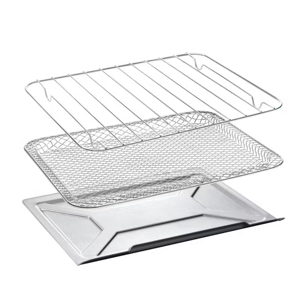 Gourmia Digital 4-Slice Toaster Oven Air Fryer with 11 Cooking Functions Stainless Steel Gray