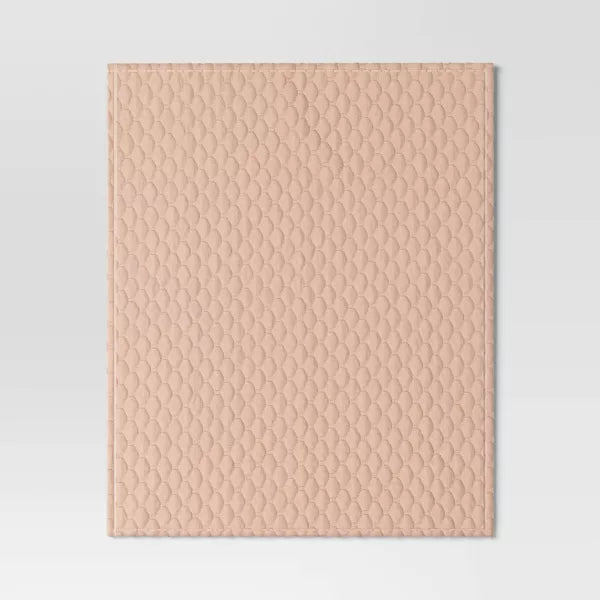 Triple Knit Throw Blanket Heathered - Pink