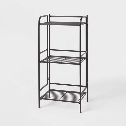Folding 3 Shelves Black - Brightroom