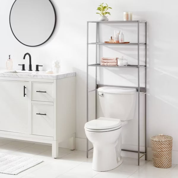 Over The Toilet Storage Brushed Nickel Metal