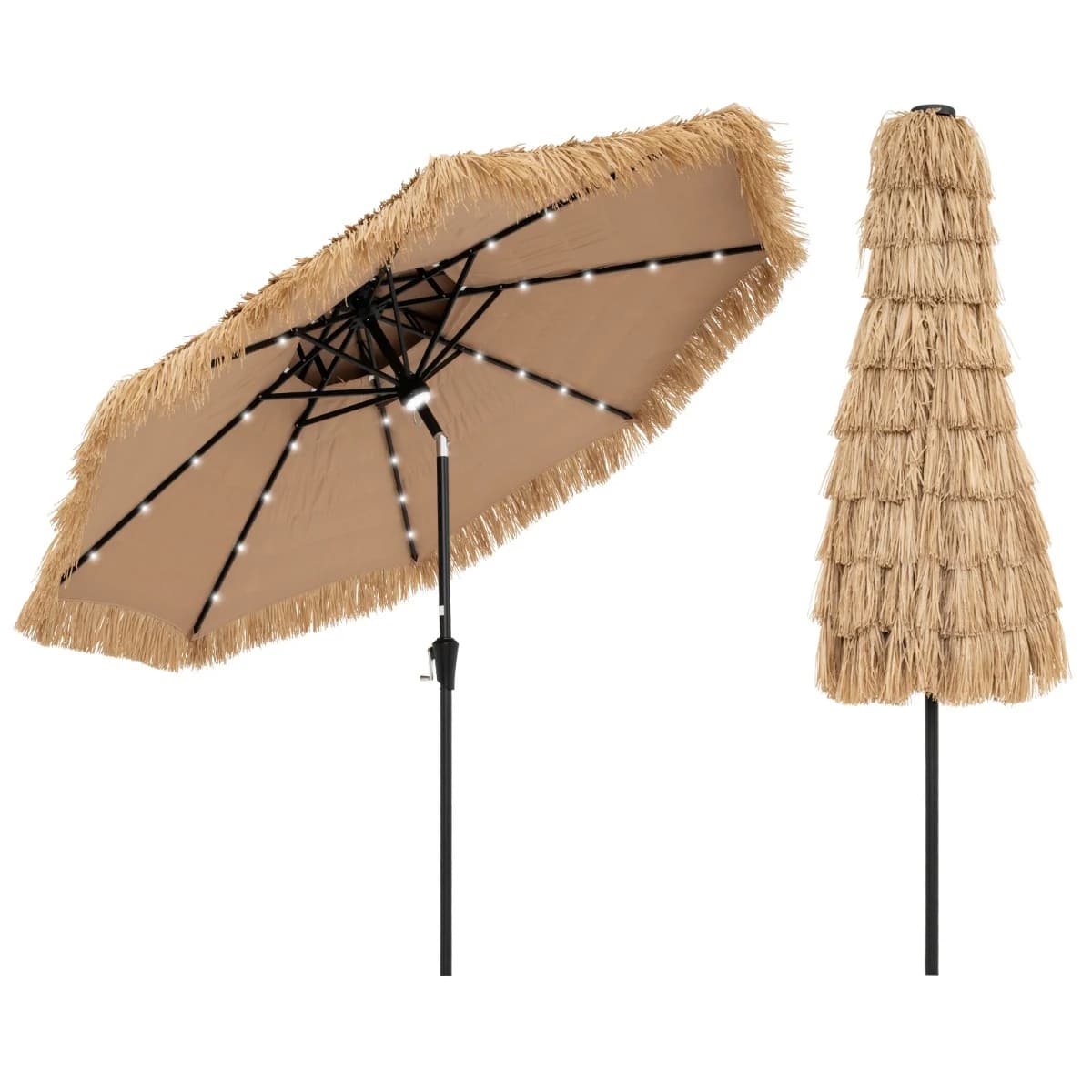 Hawaiian garden umbrella with LED lighting