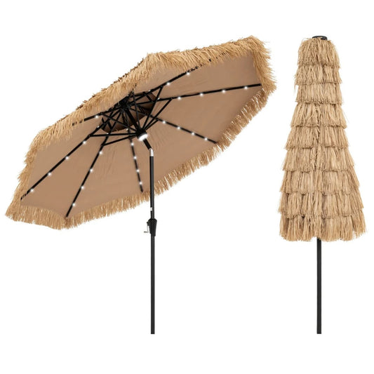 Hawaiian garden umbrella with LED lighting