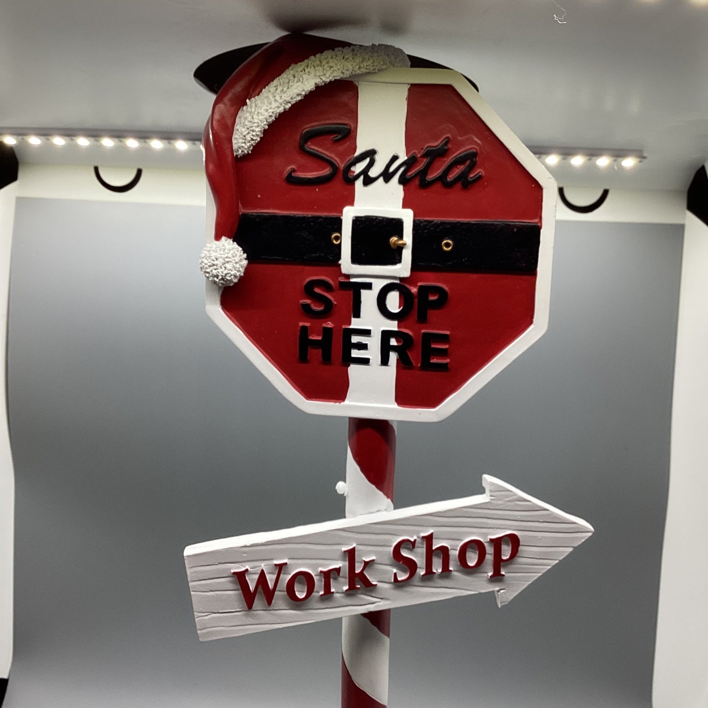 Fianmy Santa Stops Here Figurine Decor Holiday Decorations - T&S Outlets