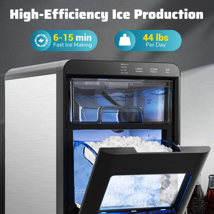 Nugget Ice Maker Countertop with Soft Chewable Pellet