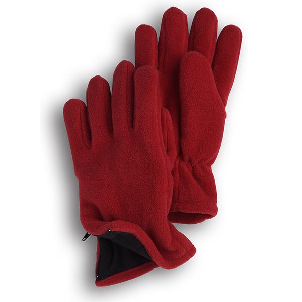 Eco Polyester Fleece Zip Gloves