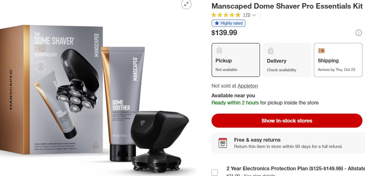 Manscaped Dome Shaver Pro Essentials Kit