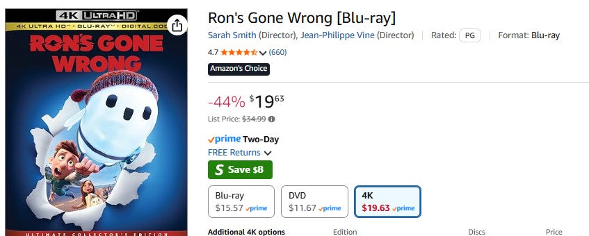 Ron's Gone Wrong [Blu-ray]