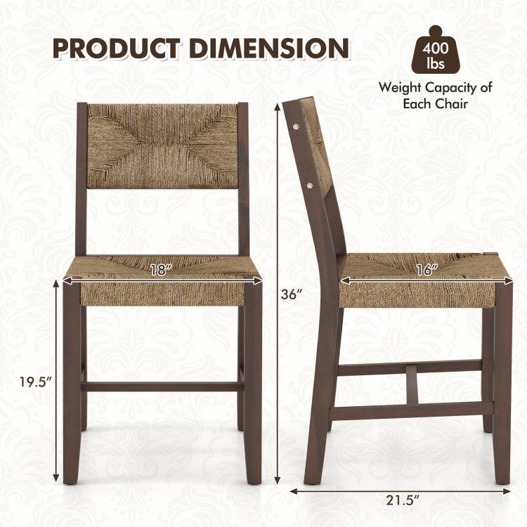 Wooden Dining Chair Set of 2 for Kitchen Dining Room