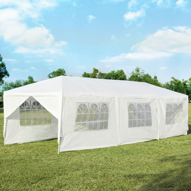 10 x 30 Feet Outdoor Canopy Tent with 6 Removable Sidewalls and 2 Doorways