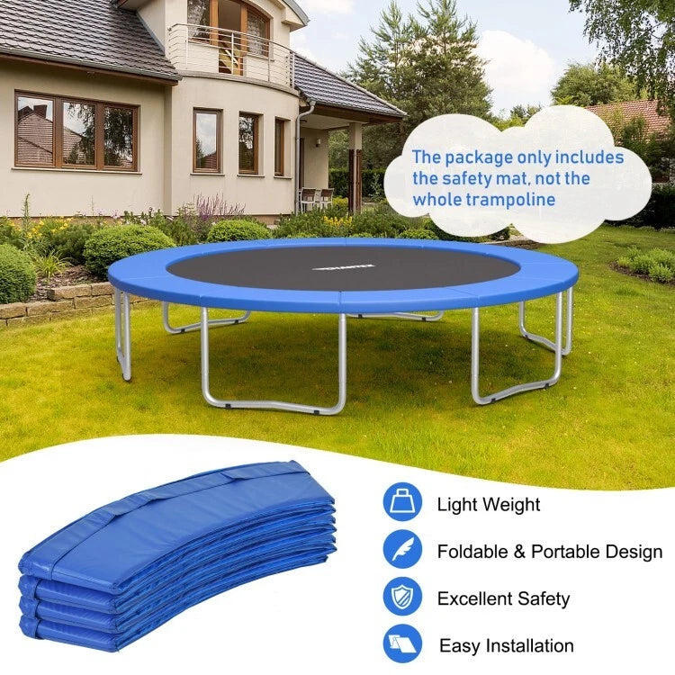 14 Feet Round Trampoline Safety Pad Replacement Waterproof Foldable Lightweight