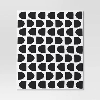Threshold 60x50" Geometric Jacquard Knit Reversible Throw Blanket, Black