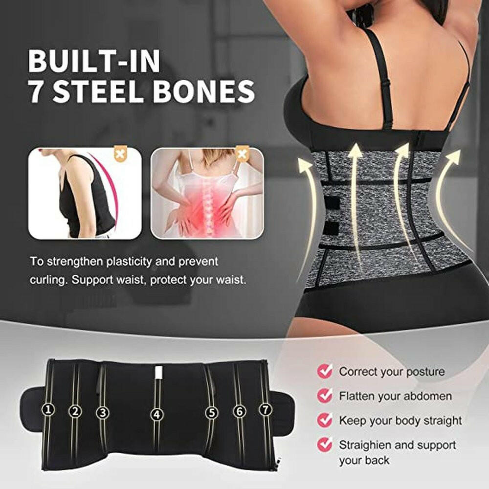 Waist Trainer for Women Plus Size Neoprene -  Gray - T&S Outlets